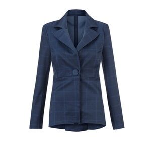 CAbi I 5475 Dark Blue Checkered Blazer